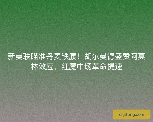 新曼联瞄准丹麦铁腰！胡尔曼德盛赞阿莫林效应，红魔中场革命提速